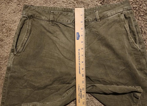 FLINT AND TINDER Huckberry Mens 365 Cotton Linen Shorts Green 33 - Picture 6 of 7