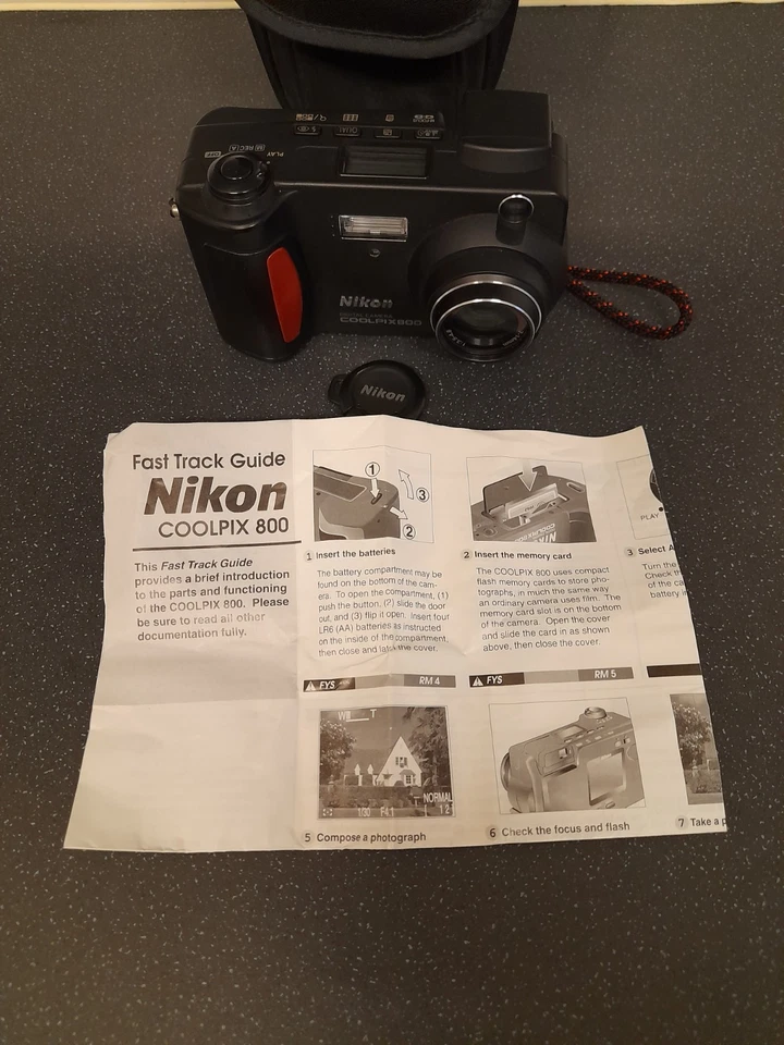 Nikon Digital Camera Coolpix 800 2.1MP Black With Compact Flash - Tested - Image 3 of 4