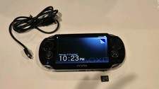 Sony PLAYSTATION VITA PS PCH-1001 OLED w/Charger & 4GB SD Card Tested See Pics!