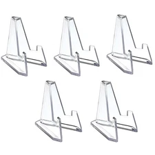 5X Plastic Exhibition Display Trading Card Stand Coin Bracket Phone Holder A