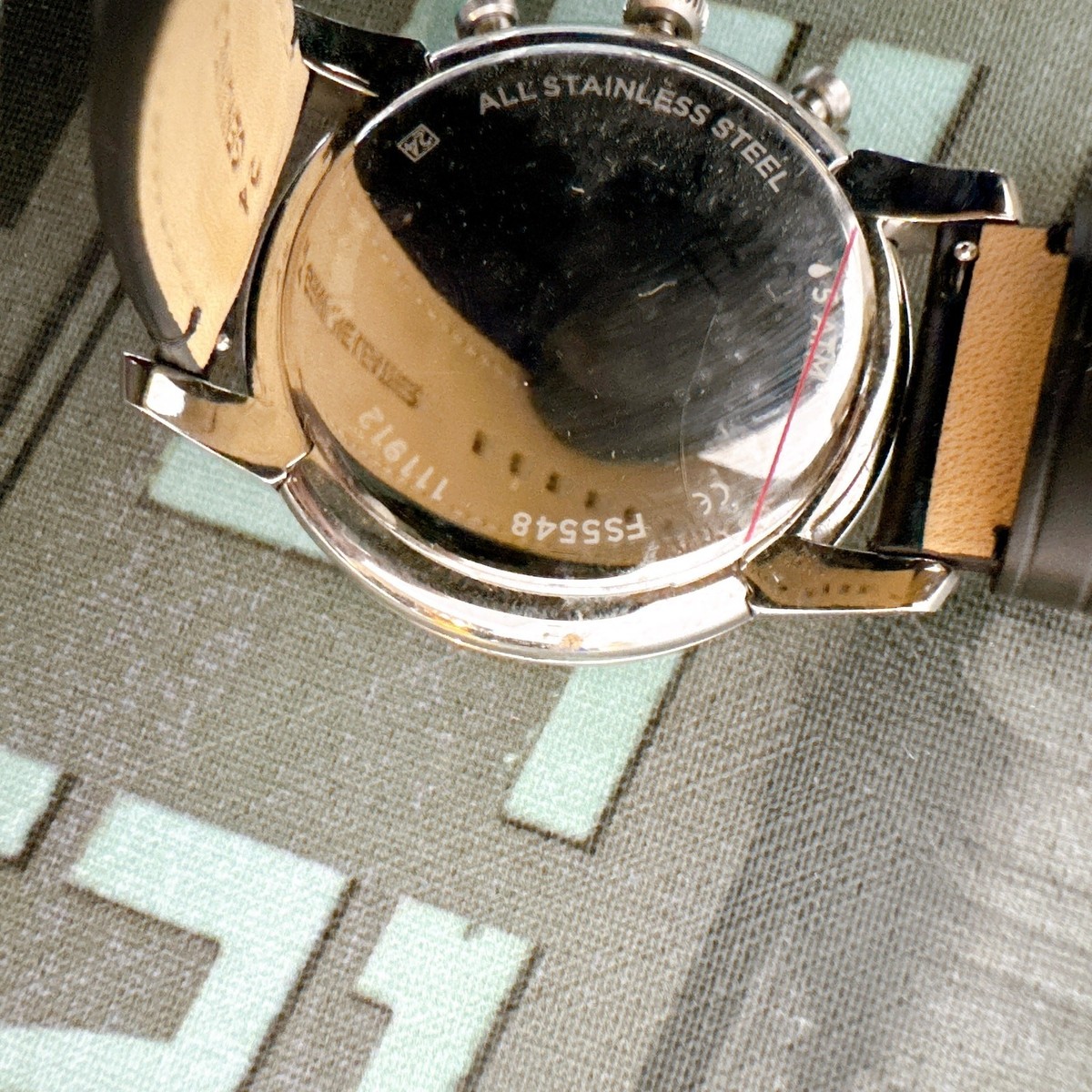 Fossil FS5548 Townsman Chronograph Black Leather Men's Watch | eBay