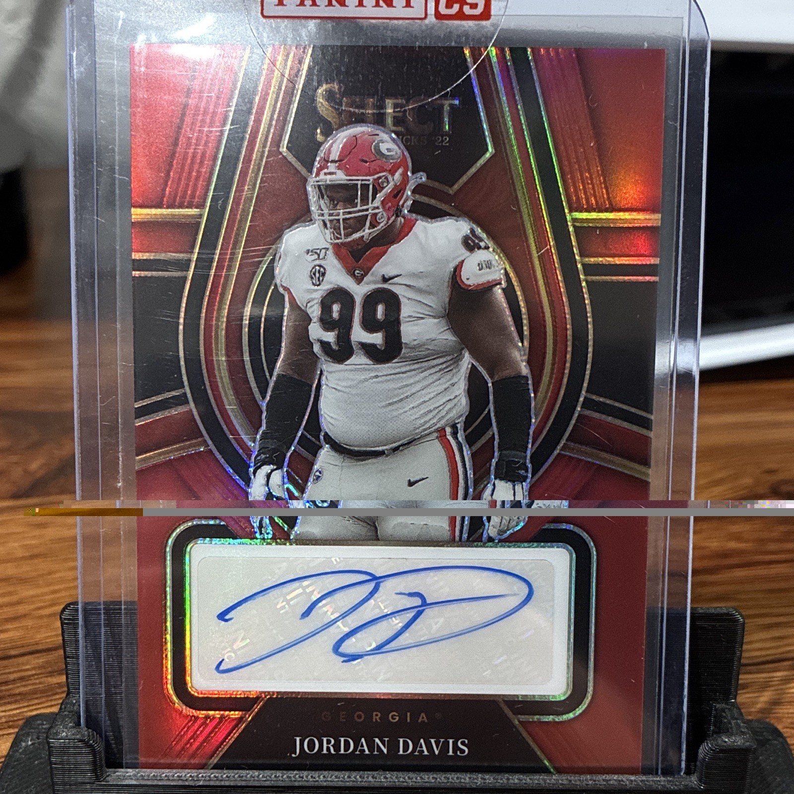 2022 Panini Select Draft Picks Jordan Davis Georgia Bulldogs Rookie Auto #RS-JDA