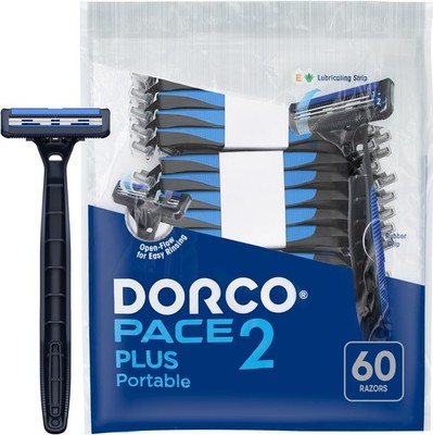 Dorco Pace 2 Plus Disposable s for Men, 2 Blades Shaving ,