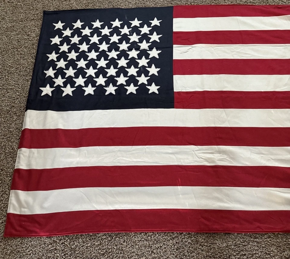 Manta Luciano Barbera Cashmere/Seda Bandera EE. UU. Foto 3 de 4