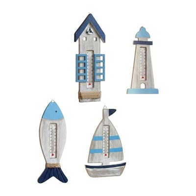 Wandthermometer, Wandtemperaturanzeige Aus Naturholz Im Maritimen Stil,