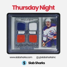 2024 UPPER DECK THE CUP #F-ZH ZACH HYMAN FOUNDATIONS QUAD JERSEY /49