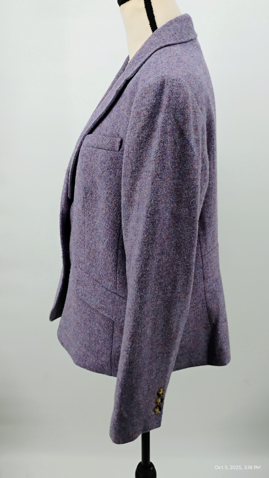 Talbots Wool Blend Blazer 2 Button Jacket Purple … - image 9