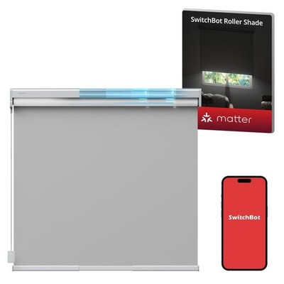 SwitchBot Smart Motorized Shade  Medium (31.5'' - 43.3'' wide) Adjustable -  Gray