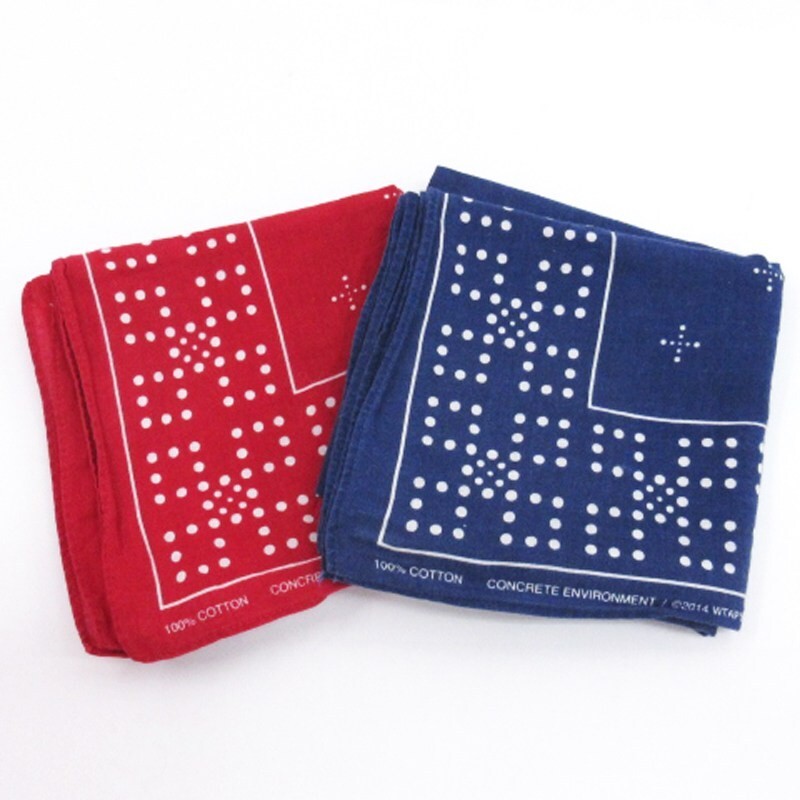 WTAPS クロスボーンバンダナ2SET Double Taps WTAPS 2 piece set Bandana Total pattern Red Blue