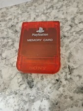 Sony PlayStation Memory Card Translucent Red OME