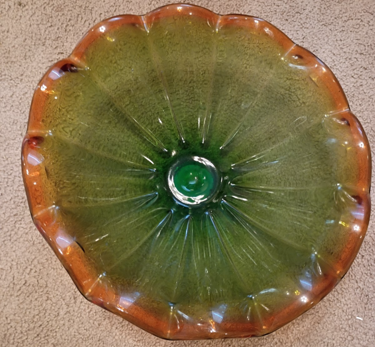 Vintage Large Murano Glass bowl 14