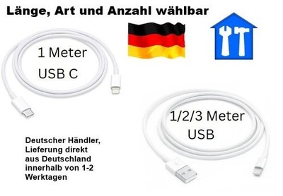 Ladekabel Iphone  11 12 13 14 X XR Pro Max USB USB C  für Apple Schnellladekabel
