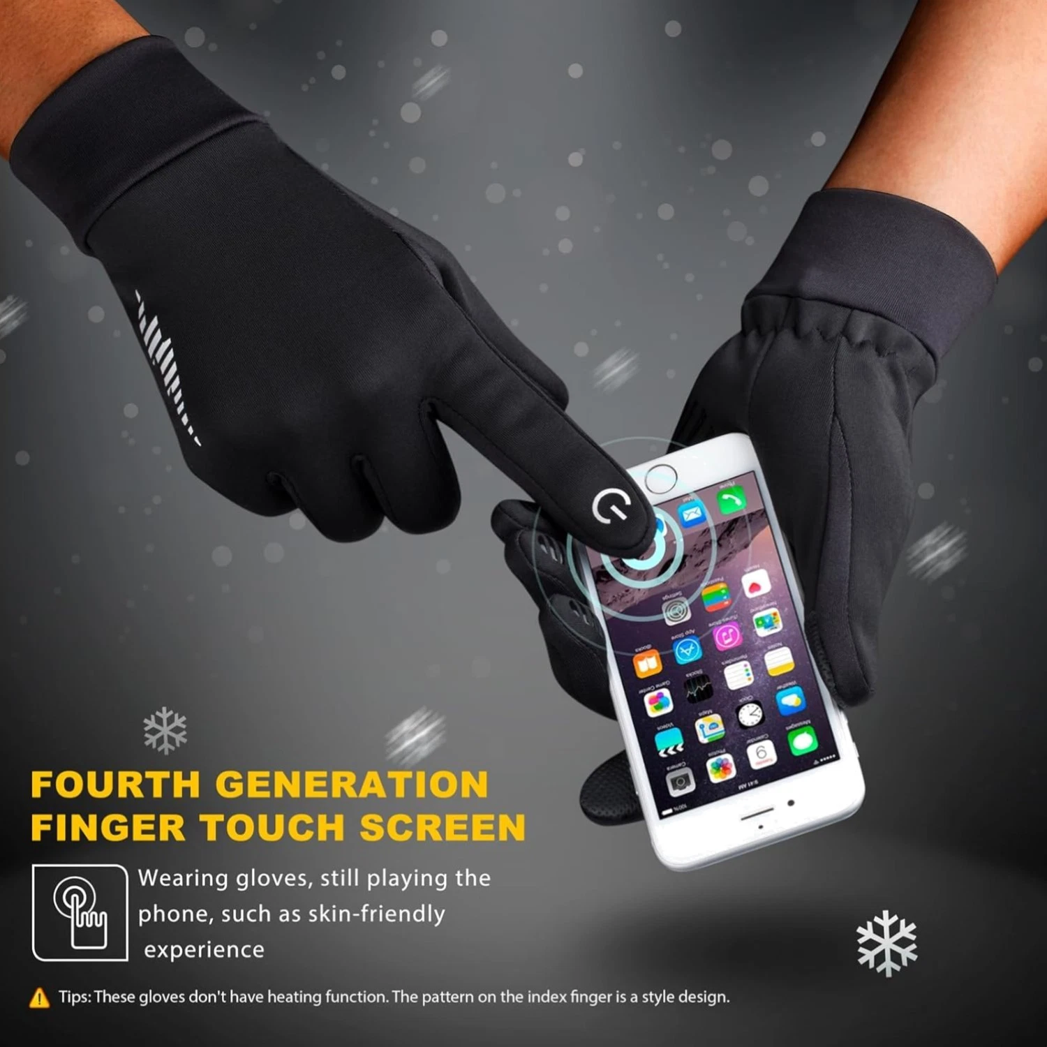 Winter Gloves Women Men Ski Snow Gloves Liner Thermal Warm Touch Screen, Suit...