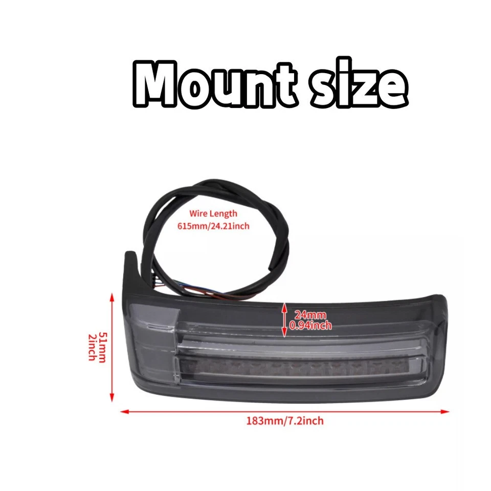 Alforje de LED luz de freio de corrida luz de seta para Harley Touring Road Street Glide '97~'13 - Imagem 4 de 4