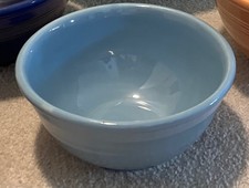 vintage pottery mixing bowls blue