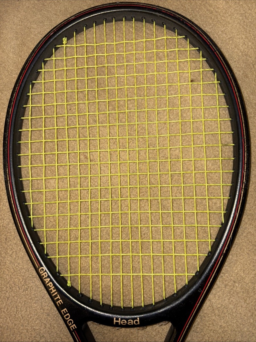 Head Graphite Edge Tennis Racquet Black Vintage 80's In Great
