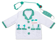 Melissa  Doug Doctor Role Play Costume Dress-Up Set 8 pcs 