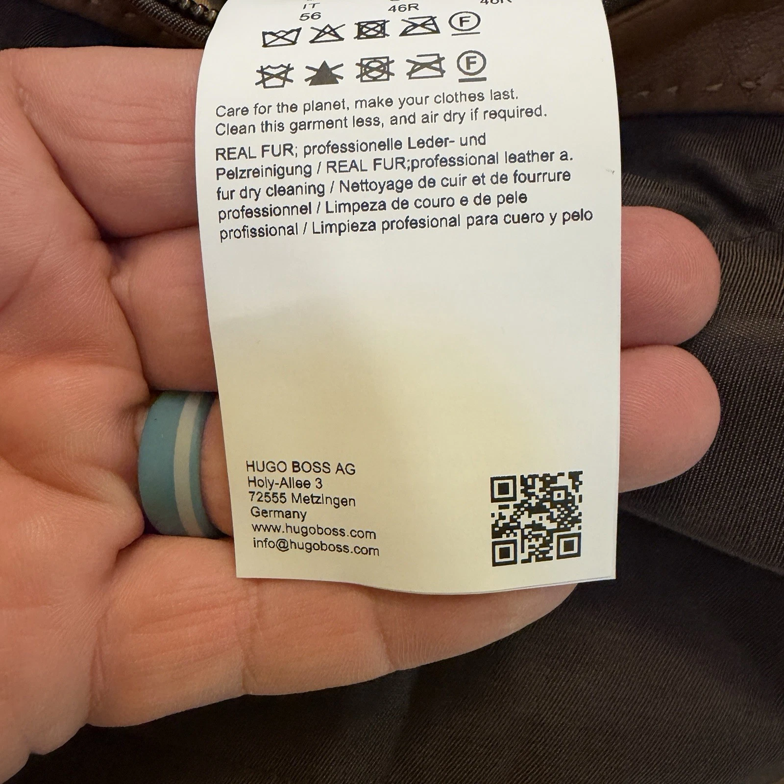 HUGO BOSS $1800 BOSS Mury Down Fill Leather Jacket 46R - BROKEN ZIPPER - NWT - product detail image 13