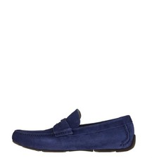Salvatore Ferragamo Men's Driver Signature Loafer Blue