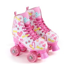 Barbie Roller Skates for Girls - Adjustable Sizes 12-2, Glitter Wheels, ABEC ...