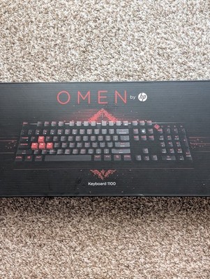 NEW OMEN by HP Mechanical Gaming Keyboard 1100 Windows Typing USB Red (Open Box)