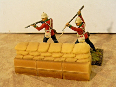 2  Pro painted Zulu wars British by ACTA & Conte wall 1/32nd (Nov.Listing)