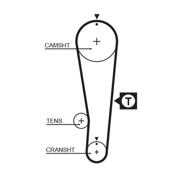 GATES-OE 5393XS Timing Belt for GEO,SANTANA,SUBARU,SUZUKI