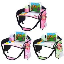 Kids Travel Tray for Airplane, Car Seat, and Road Trip Activities - 3PCS Set