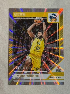 2024-25 Donruss Euroleague Holo Laser Trevion Williams /149 #27 Alba Berlin