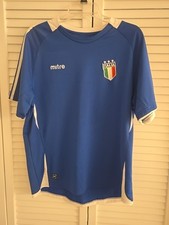 Vintage ITALY Italia MITRE Jersey Blue Authentic Footballl National Team Soccer