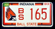 INDIANA GRAPHIC COLLEGIATE LICENSE PLATE 
