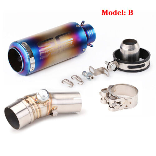 Exhaust Muffler Tips Mid Link Pipe System Motorcycle For Kawasaki ER6F ER6N Z650 - Picture 3 of 7