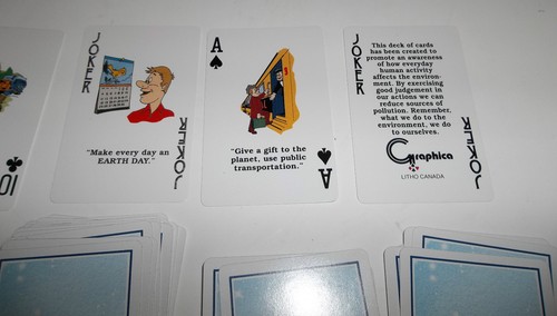 World Playing Cards - New Environment Deck 52 Tips On Environment Awareness RARE - Picture 2 of 9