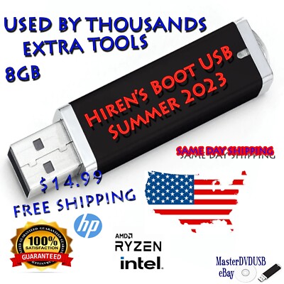 Hiren s BOOT USB 2023 With Extra Tools 8GB Best Value on eBay FAST SHIPPING USA