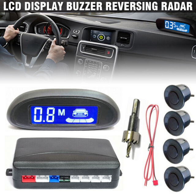 4 Parking Sensors LCD Car Auto Backup Reverse Rear Radar System Alert Alarm Kit