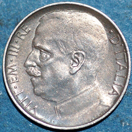 Italy 50 Centesimi 1924 Vittorio Emanuele III KM# 61.1 - Picture 2 of 2