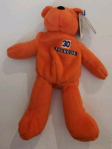LIMITED TREASURES PRO BEARS ORANGE BRONCOS BEANIE - TERRELL DAVIS #30 - 1998 - Picture 2 of 6