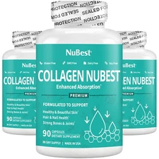 Collagen NuBest, Skin Beauty Supplement - Nourish Skin, Hair & Nails - Pack 3