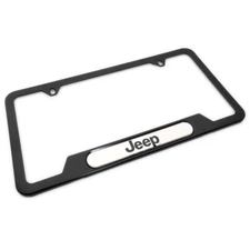 93-22 Jeep License Plate Frame Front or Rear Fitment JEEP Logo Mopar NEW