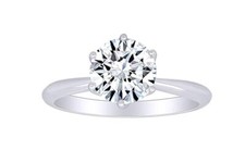 7 MM Round Cut Cubic Zirconia Solitaire Ring Solid Sterling Silver