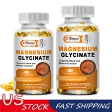 Magnesium Glycinate 400mg High Absorption,Improved Sleep,Stress & Anxiety Relief
