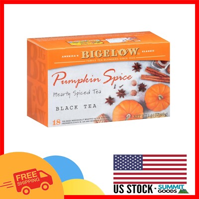 Bigelow Pumpkin Spice Black Tea - 108 Richly Aromatic Bags for Holidays
