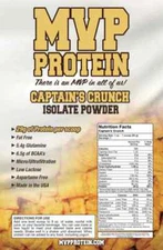"MVP PROTEIN" "CAPTAIN'S CRUNCH" WHEY ISOLATE PROTEIN POWDER- 2 Lbs.-28 Servings