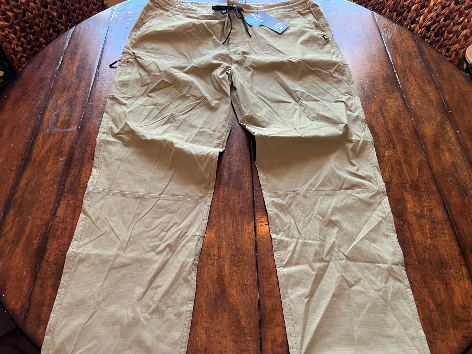 $84 SALT LIFE SLX Performance Pants Fishing Boating Casual Men 38 Ripstop OLIVE