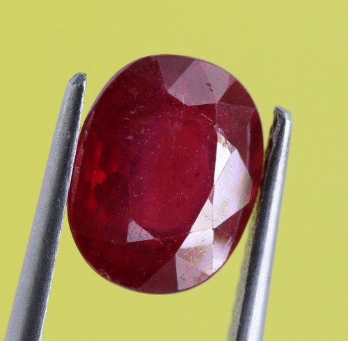 8 x 6 mm Natural Loose Ruby Blood Red Color Oval Cut Gemstone 2.58 Ct Thailand - Picture 3 of 19