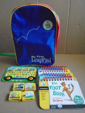 LeapFrog MY FIRST LEAP PAD Set with Books/Cartridges/Bag NO SYSTEM 