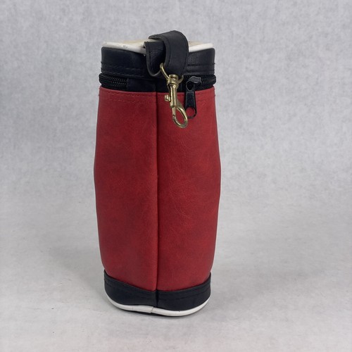 9” Golf Bag Travel Keychain Ball Tee Holder Red Black & White - Picture 4 of 8