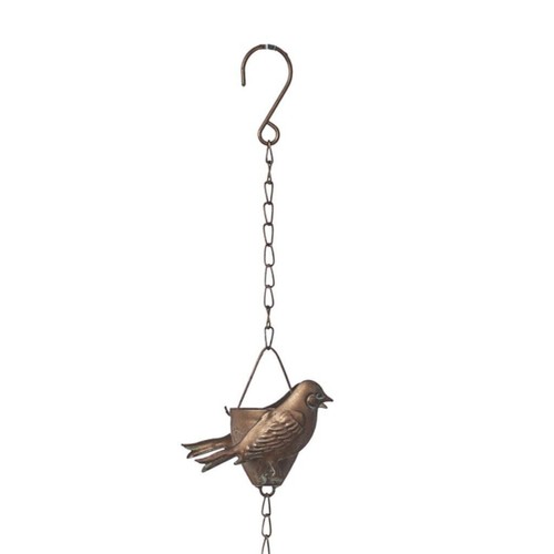 Ganz Gold Patina Bird Metal Rain Chain 55 Inch - Picture 3 of 3