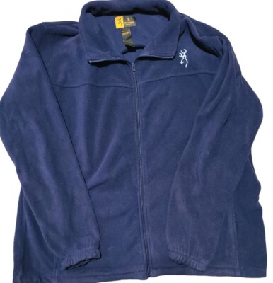Browning Navy Blue Fleece Zip Jacket XXL | eBay