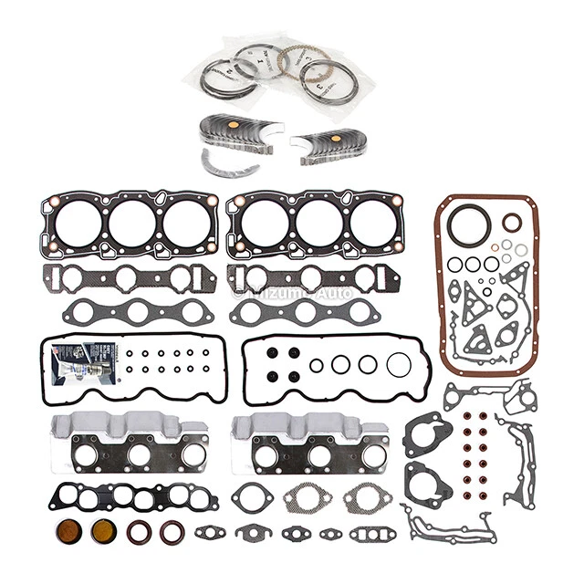 Juego completo de juntas cojinetes anillos aptos 87-93 Dodge Chrysler Mitsubishi 3.0 SOHC 6G72 Foto 2 de 4